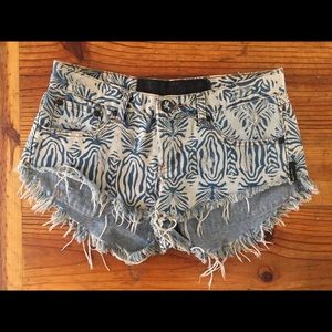 One Teaspoon cut off denim shorts